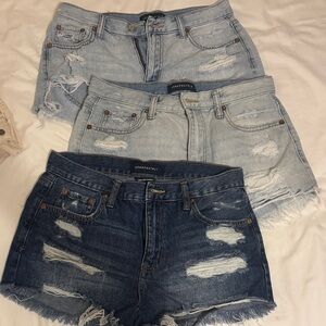 Aeropostale Women's Denim Shorts - high rise shorty
